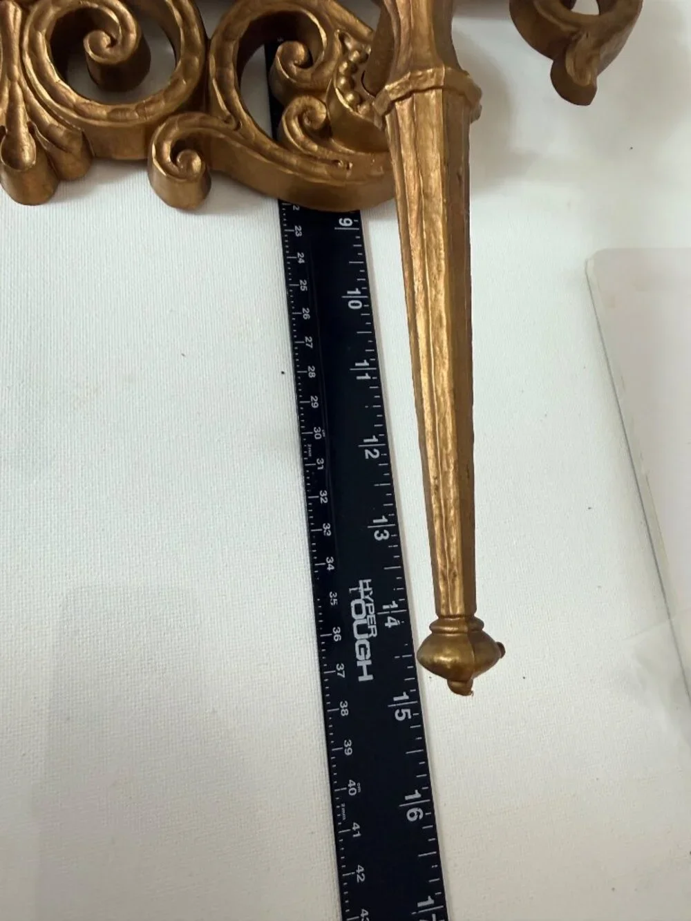 Vintage Homco Sconce Wall Decor 3 Arm Candelabra Regency Gold 70s Candle Holder